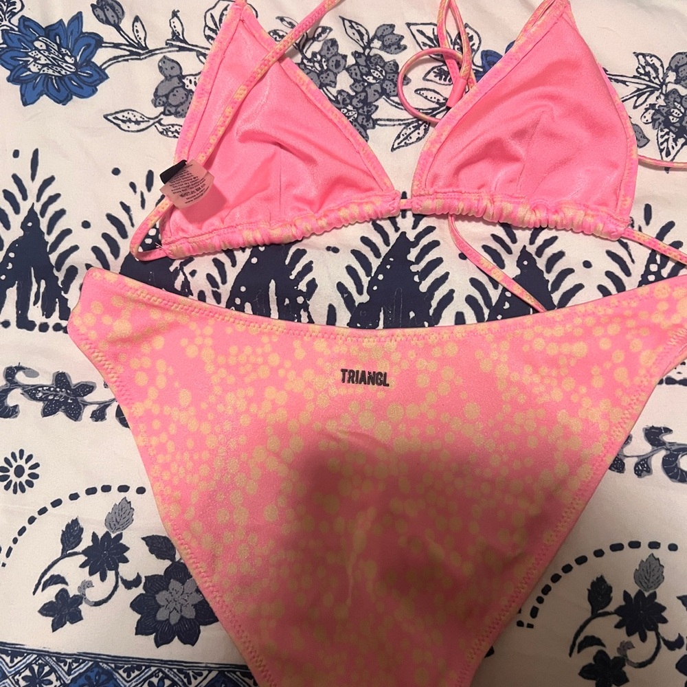 Triangl Swimwear Pink and Yellow Bikini - Picture 3 of 7